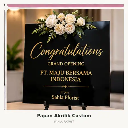 Papan Bunga Akrilik Lumajang